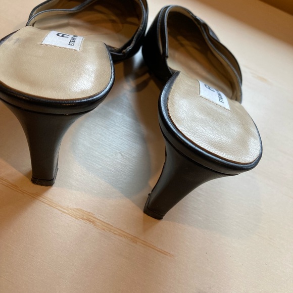 Aigner Black Leather Mules - Picture 3 of 13